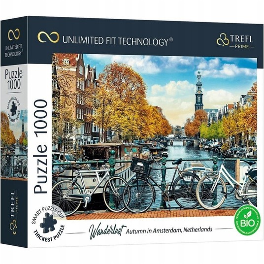 PUZZLE 1000 UFT JESIEŃ W AMSTERDAM. HOLANDIA 10702 -zdjęcie numer 1