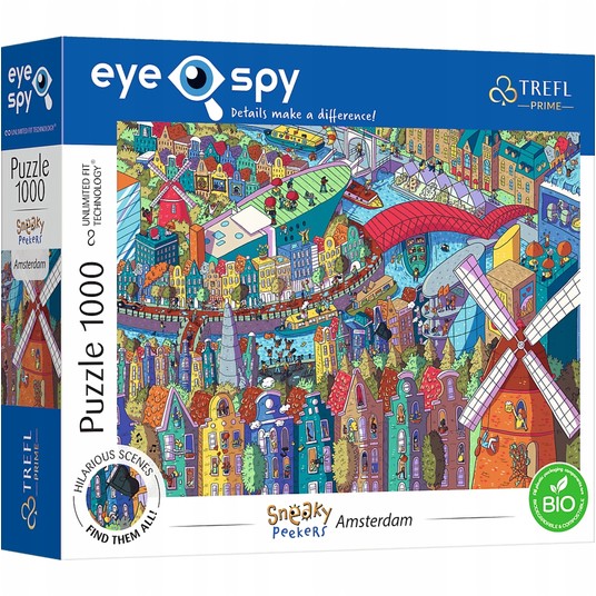 PUZZLE 1000 UFT SNEAKY PEEKERS AMSTERDAM HOL 10710 -zdjęcie numer 1