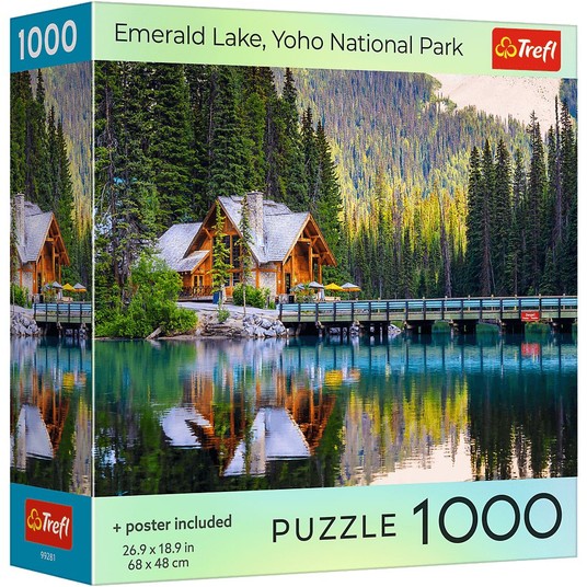PUZZLE 1000 USA COLLECTION EMERALD LAKE YOHO 99281 -zdjęcie numer 1
