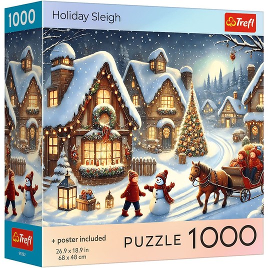 PUZZLE 1000 USA COLLECTION HOLIDAY SLEIGH 99282 -zdjęcie numer 1