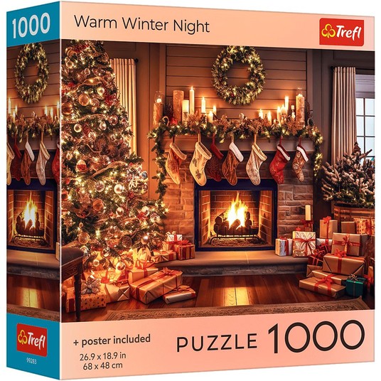 PUZZLE 1000 USA COLLECTION WARM WINTER NIGHT 99283 -zdjęcie numer 1