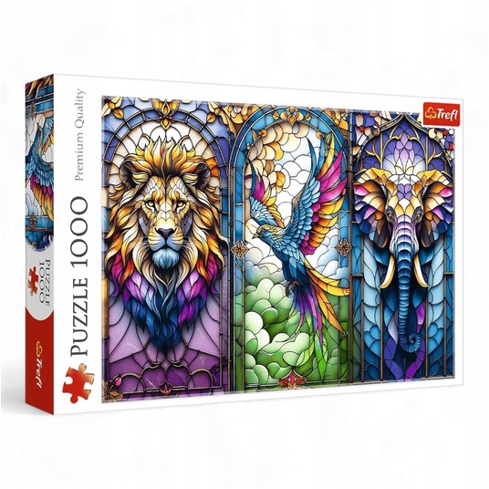 PUZZLE 1000 WITRAZ ZWIERZĘTA 10957 -zdjęcie numer 1