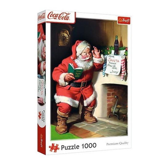 PUZZLE 1000 XMAS MIKOŁAJ PRZY KOMINKU 10922 -zdjęcie numer 1