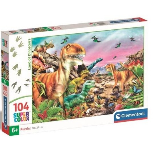 PUZZLE 104 SUPER KRAINA DINOZAURÓW 7683 -zdjęcie numer 1