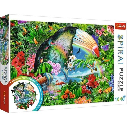 PUZZLE 1040 SPIRAL TROPIKALNE ZWIERZĘTA 40014 -zdjęcie numer 1