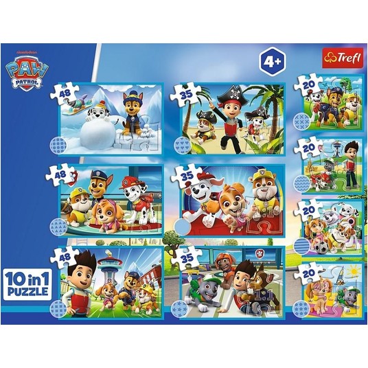 PUZZLE 10W1 DZIELNA DRUŻYNA PSIEGO PATROLU 96012 -zdjęcie numer 1