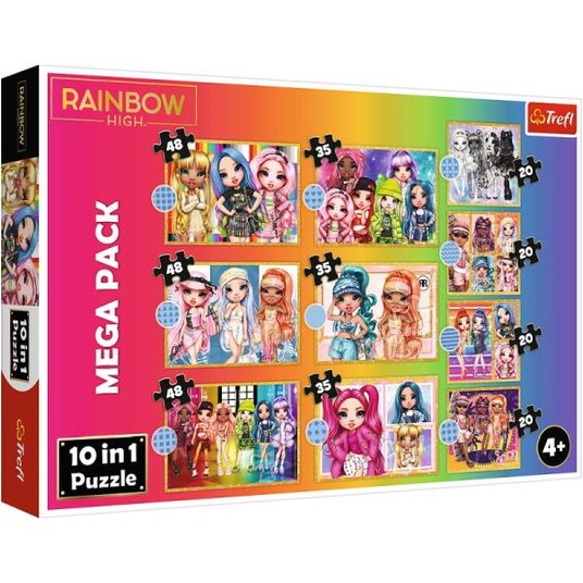 PUZZLE 10W1 KOLEKCJA MODNYCH LALECZEK RAINBOW 0006 -zdjęcie numer 1