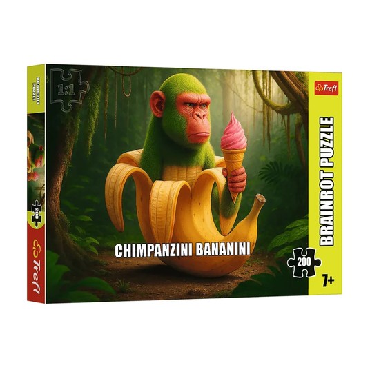 PUZZLE 200 BRAIN ROTS CHIMPANZINI BANANINI 13365 -zdjęcie numer 1
