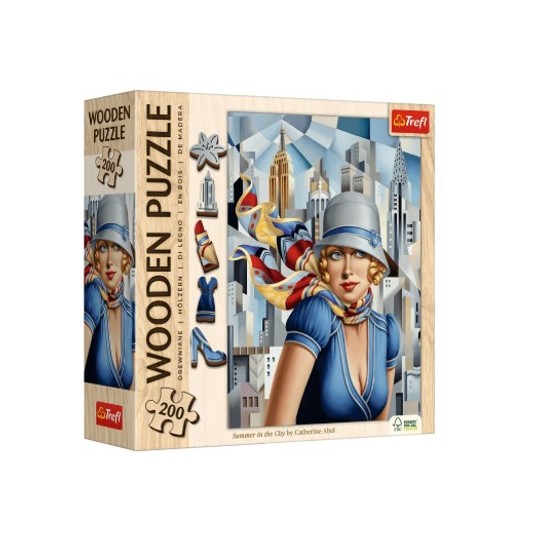 PUZZLE 200 DREWNIANE LATO W MIEŚCIE 20251 -zdjęcie numer 1