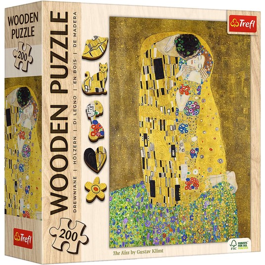 PUZZLE 200 DREWNIANE POCAŁUNEK 20247 -zdjęcie numer 1