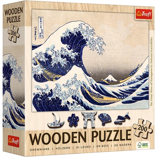 PUZZLE 200 DREWNIANE WIELKA FALA W KANGAWIE 20250 -zdjęcie numer 1