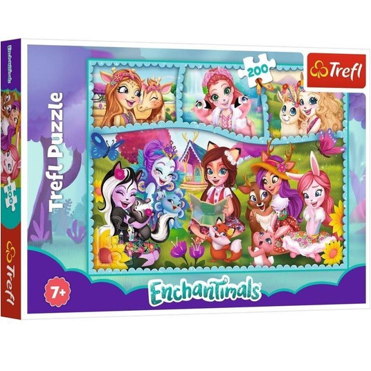 PUZZLE 200 NIEZWYKŁY ŚWIAT ENCHANTIMALS 13261 -zdjęcie numer 1