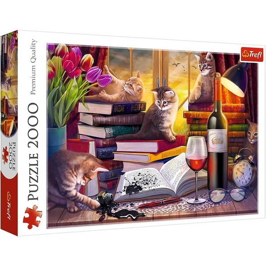 PUZZLE 2000 KOCI WIECZÓR 27126 -zdjęcie numer 1