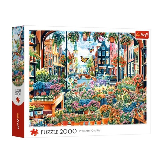 PUZZLE 2000 - KWIACIARNIA W AMSTERDAMIE 27128 -zdjęcie numer 1
