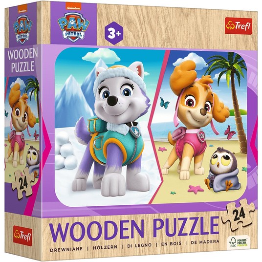 PUZZLE 24 DREWNIANE DZIEWCZĘCY PSI PATROL 20266 -zdjęcie numer 1