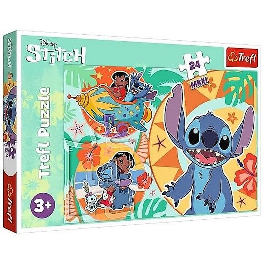 PUZZLE 24 MAXI WESOŁY DZIEŃ LILO&STITCH 14365 -zdjęcie numer 1