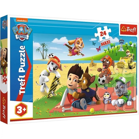 PUZZLE 24 MAXI ZABAWA NA KOCU PSI PATROL 14346 -zdjęcie numer 1