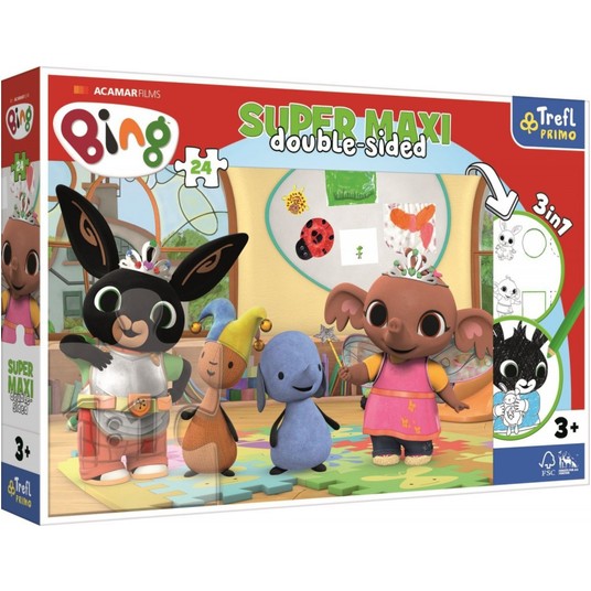 PUZZLE 24 SUPER MAXI BING Z PRZYJACIÓŁMI 41003 -zdjęcie numer 1