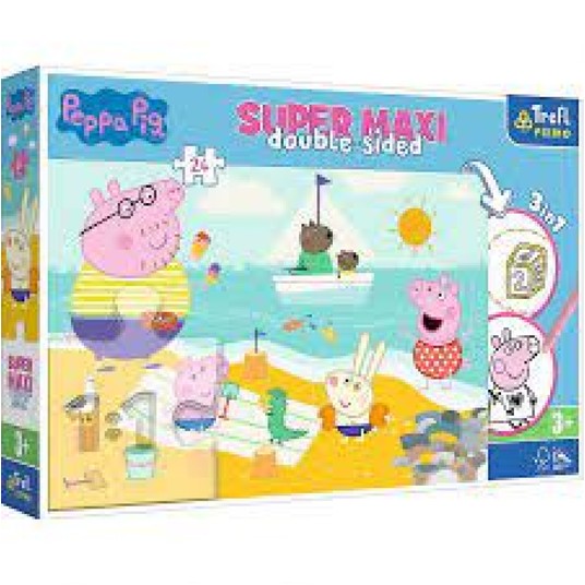 PUZZLE 24 SUPER MAXI RADOSNY DZIEŃ PEPPY 41010 -zdjęcie numer 1