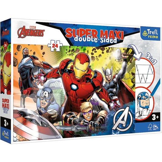 PUZZLE 24 SUPER MAXI SILNI AVENGERS 41007 -zdjęcie numer 1