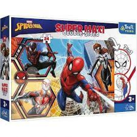PUZZLE 24 SUPER MAXI SPIDER WYRUSZA DO AKCJI 41006 -zdjęcie numer 1