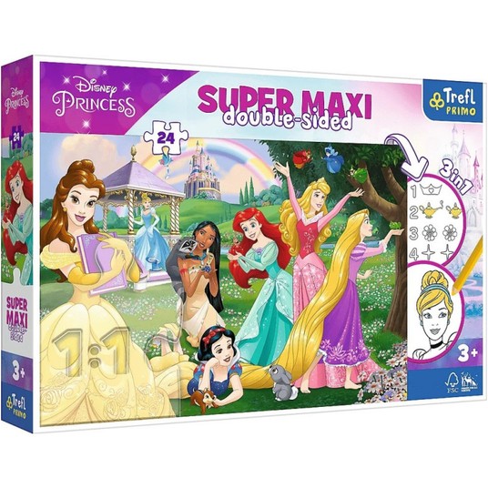 PUZZLE 24 SUPER MAXI WESOŁE KSIĘŻNICZKI 41008 -zdjęcie numer 1