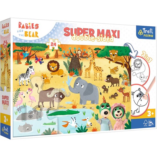 PUZZLE 24 SUPERMAXI BOBASKI NA SAFARI 41009 -zdjęcie numer 1