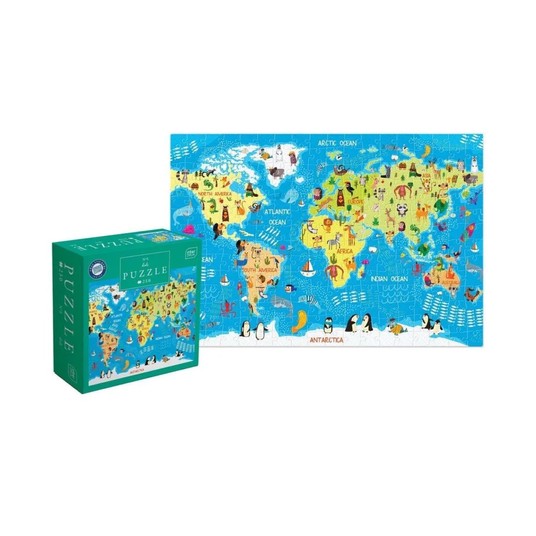 PUZZLE 250 KIDS 5 WORLD MAP -zdjęcie numer 1