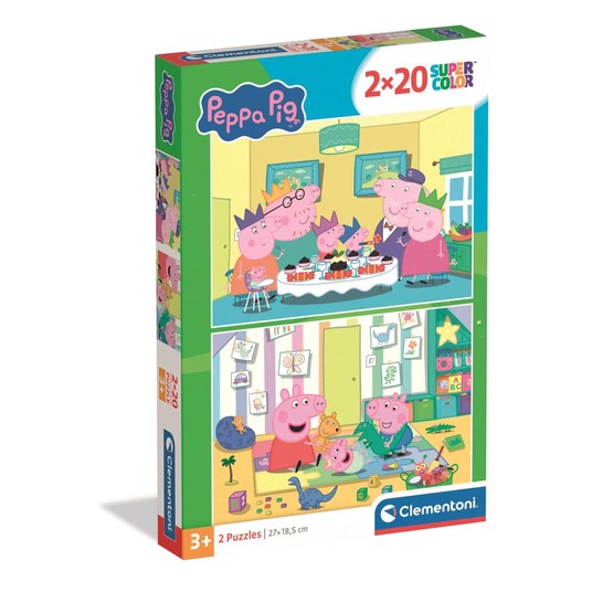 PUZZLE 2X20 ELEMENTÓW ŚWINKA PEPPA 8315 -zdjęcie numer 1