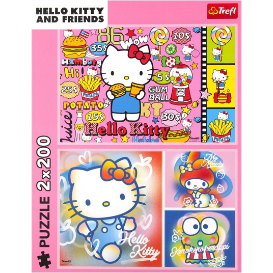 PUZZLE 2X200 HELLO KITTY I PRZYJACIELE 13336 -zdjęcie numer 1