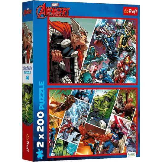 PUZZLE 2X200 OBROŃCY ŚWIATA AVENGERS 13318 -zdjęcie numer 1