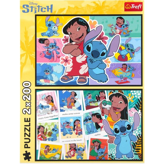 PUZZLE 2X200 WESOŁE ŻYCIE STITCHA 13334 -zdjęcie numer 1