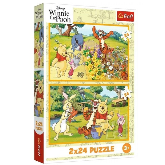 PUZZLE 2X24 DZIEŃ W OGRODZIE KUBUŚ PUCHATEK 34436 -zdjęcie numer 1