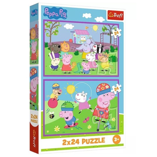 PUZZLE 2X24 PEPPA NA PLACU ZABAW 34435 -zdjęcie numer 1