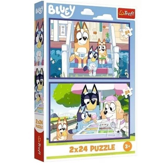 PUZZLE 2X24 ZABAWNA BLUEY 34446 -zdjęcie numer 1