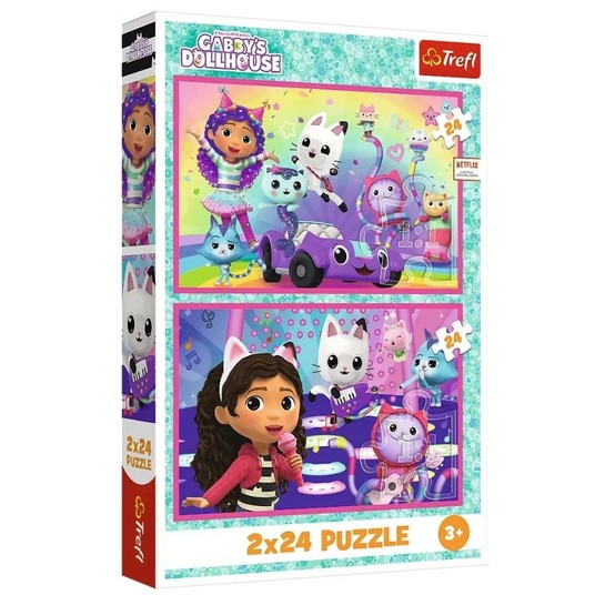 PUZZLE 2X24 ZABAWY Z GABBY 34433 -zdjęcie numer 1