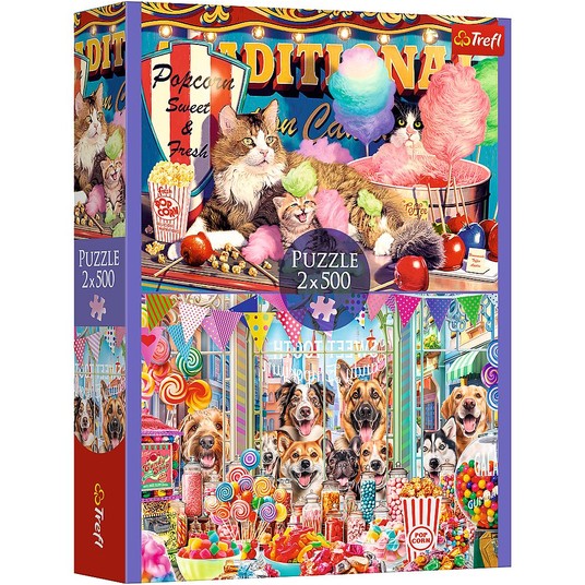 PUZZLE 2X500 PUSZYŚCI PRZYJACIELE 37495 -zdjęcie numer 1