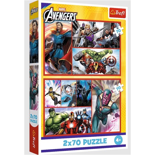 PUZZLE 2X70 ZOSTAŃ BOHATEREM AVENGERS 34439 -zdjęcie numer 1