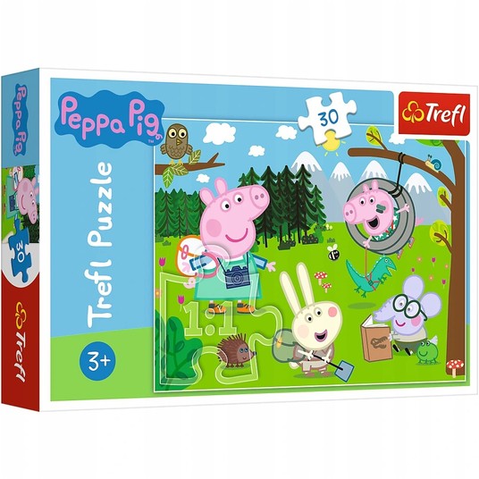 PUZZLE 30 LEŚNA WYPRAWA PEPPA PIG 18245 -zdjęcie numer 1