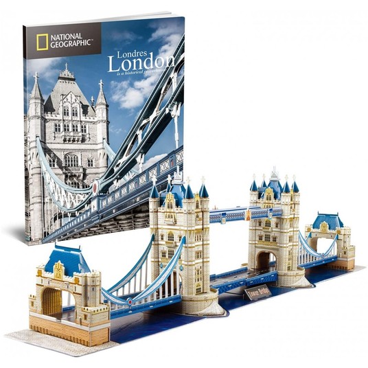 PUZZLE 3D CUBIC FUN TOWER BRIDGE NAT.GEOGRAP. 9780 -zdjęcie numer 1