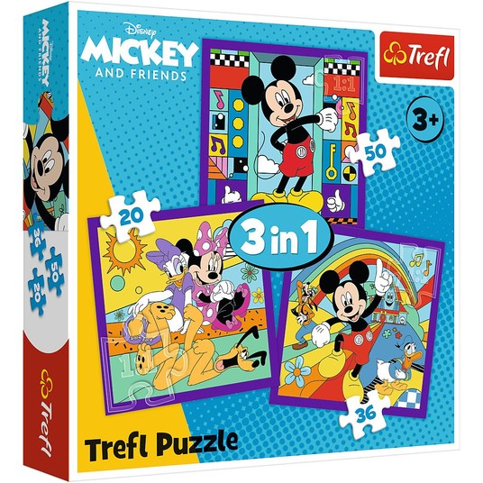 PUZZLE 3W1 MIKI I JEGO WESOŁA EKIPA 34894 -zdjęcie numer 1