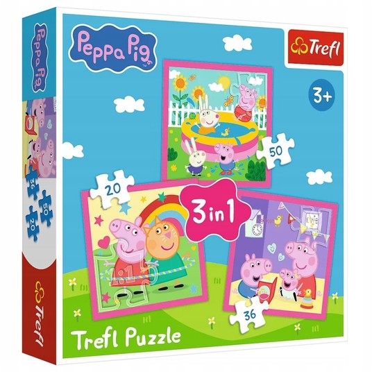 PUZZLE 3W1 PEPPA I PRZYJACIELE 34873 -zdjęcie numer 1