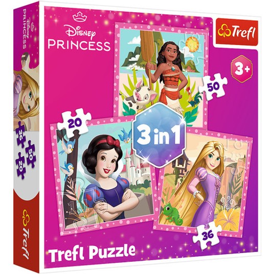 PUZZLE 3W1 PIĘKNE KSIĘŻNICZKI 34875 -zdjęcie numer 1