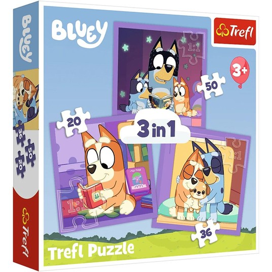 PUZZLE 3W1 POZNAJ BLUEY 34895 -zdjęcie numer 1
