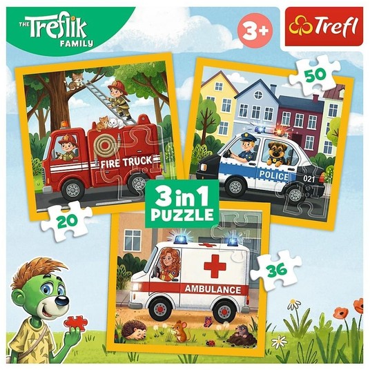 PUZZLE 3W1 RADOSNE UŚMIECHY TREFLIKI 34904 -zdjęcie numer 1