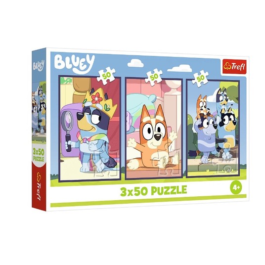 PUZZLE 3X50 RODZINA BLUEY 34890 -zdjęcie numer 1