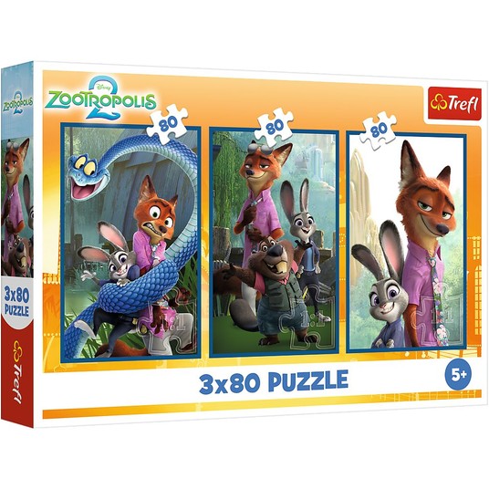 PUZZLE 3X80 ZWIERZAKOWE ŚLEDZTWO 34897 -zdjęcie numer 1