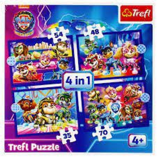 PUZZLE 4W1 BOHATEROWIE NA RATUNEK PSI PATROL 34621 -zdjęcie numer 1