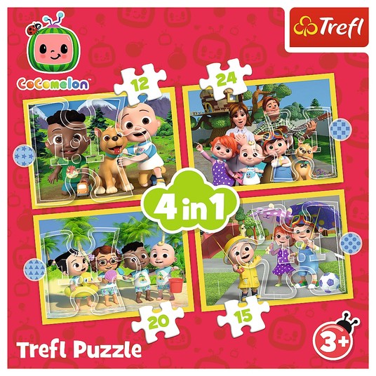 PUZZLE 4W1 COCOMELON POZNAJ BOHATERÓW 34647 -zdjęcie numer 1