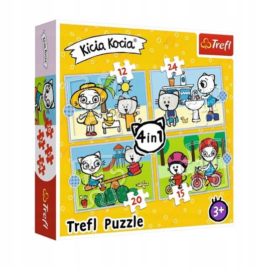PUZZLE 4W1 DZIEŃ KICI KOCI 34372 -zdjęcie numer 1